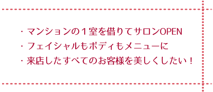 エステサロンの開業案を具体化