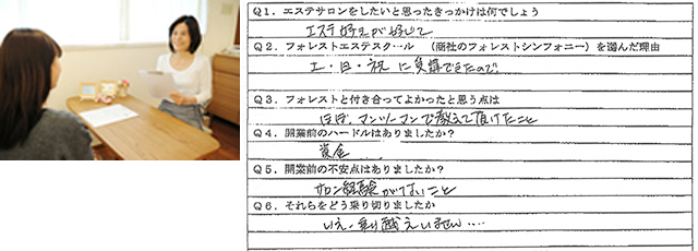 卒業生、先輩レポート：エステサロンふあふあ　オーナー　山口様