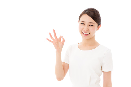 asian businesswoman on white background